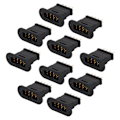 Miniatyrbilde 2 av 8: 10 stk 13.050 10 stk 13.051 MPX svart åttekantet plugg rent kobber Gullbelagt sprøytestøping Modell Batteriplugg