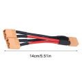 Pikkukuva 5 / 7: XT60 rinnakkaisakun liitinsovitin 14AWG kaapeli RC Lipo 1 naaras - 2 uros 1 Female to 2 Male