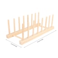 Miniatyrbillede 8 af 8: 7 Grid Tør Vask Afløbsholder Træfad Stand Tallerkenstativ Hylder Køkkenredskaber