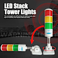 Miniatyrbillede 1 af 8: LED-staklysetårne - Industrielle flerlags LED-signaltårn - Stakvarselalarm - Advarselslampe - 12V