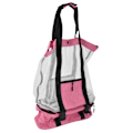 Miniatyrbillede 2 af 8: Strandtasker Mesh Bomuld Oversize Opbevaring Tote Tasker til Strand Picnic Grill Camping Pink