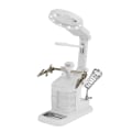 Miniatyrbillede 7 af 7: 1 stk USB elektrisk loddekolbe arbejdsstation med 3X/4.5X/25X lup LED Lights Board Clips (hvid)