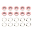 Pikkukuva 2 / 8: 500 setin läpivientisarja 8 mm pyöreä kupari, helppo asentaa kirkkaanvärinen silmukkasarja korjauskoristeluun DIY pinkki