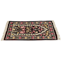 Miniatyrbild 1 av 8: Muslimsk bönematta bärbar utsökt broderad blommig design etnisk dyrkan matta brun