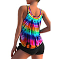 Miniatyrbillede 2 af 3: Stilful Tankini-sæt til kvinder med boyshorts - perfekt til strand og pool XL Multicolour