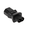 Miniatyrbillede 3 af 5: IEC 320 C13 til C8 Strømstik Konverter Adapter - 3-benet Hun til 2-benet Han