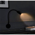 Miniatyrbillede 5 af 5: 2 stk. LED vægmonteret læselampe, sort farve, skrivebordslampe varmt hvidt lys øjenbeskyttelsesdesign, sengelampe med kontakt