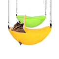 Miniatyrbillede 1 af 5: Hyggelig Banan Hængekøje Seng til Små Dyr - Perfekt Rede til Hamstere, Flyveekorn og Fugle