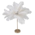Miniatyrbillede 2 af 8: Fjer Bordlampe Touch Switch USB Struds Fjer Lampe 3 Farve dæmpende Skrivebordslampe med Guld Metal Base 30 stk Fjer