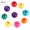 Pikkukuva 2 / 8: Värikkäät pyöreät puiset helmet Tee-se-itse askarteluhelmet korujen valmistusmateriaalit8mm