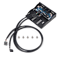 Miniatyrbillede 1 af 8: USB2.0 HDAUDIO Floppy Frontpanel 3,5' 9Pin til 2 USB2.0 Interface med Mic Audio