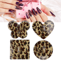 Miniatyrbilde 6 av 8: Nail Art Practice Display Stand DIY Training Tips Holder Akryl Krystall Base Viser HylleLeopard Base