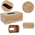 Miniatyrbillede 5 af 5: Rektangulær Vævet Tissue Papir Cover i Rattan, Dekorativ Tissue Holder Cover til Hjemmet
