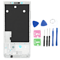 Miniatyrbilde 1 av 8: LCD-skjermramme for smarttelefonutstyr for BlackBerry KEY2/KEYTWO/BBF100‑1/‑2/‑6 sølv