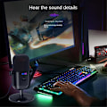 Miniatyrbild 5 av 5: Gaming USB Kondensatormikrofon Mikrofon svart