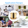 Miniatyrbilde 4 av 8: Rustfritt stål kopp vietnamesisk kaffe drypp filter maker infuser hjem gylden