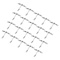Miniatyrbilde 4 av 8: 20 stk T-form lysende fiskeswivel 3-veis kobling Cross Line rullende svivel med perler 4x5 #