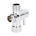 Miniatyrbillede 4 af 8: Brusehovedfordeler Kobber 7/8 US Standard Vægmonteret Varmt og Koldt Vand Kontrol Bruserarm Fordeler Ventil til Toilets Vask Sølv