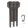 Miniatyrbild 7 av 8: Universal Bärbar Dart Box ABS- case 3-hylsa Förvaring W/Aluminium Legering Hang Spänne Svart