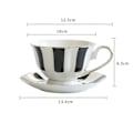 Miniatyrbild 2 av 5: Utsökt Kaffekopp och Fat Set, Europeisk Keramisk Afternoon Tea Set, Utsökt Benporslins Tekopp, Guld Kant Vin Set (Färg : Stil A)