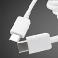 Miniatyrbild 5 av 8: Typ C till Typ C-kabel PD Snabbladdning Flexibel typ C-datasladd för Android för Note 10-telefon 3,3 fot Vit