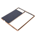Miniatyrbild 4 av 8: Fällbar telefonfodral för Xiaomi MIX Fold 2 Nano läder krokodilskinnmönster Anti Scratch telefonskyddsfodral Blå