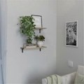 Miniatyrbillede 5 af 5: Flydende hylder, flydende træhylder til vægdekoration, sort