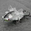 Pikkukuva 4 / 8: Kova kalaviehe Bionic Cicada Shape -kalastussyötti pyörivillä pyörteillä Potkuri Treble Hook 7,5 cmY238-6