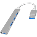 Miniatyrbilde 1 av 5: Aluminium Slim PS4 USB Hub Multi USB Port Utvider for Laptop PC Datamaskin Playstation