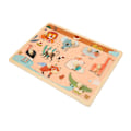 Miniatyrbild 2 av 8: Baby Peg Pussel Board Leksak Trä Zoo Djurmönster Förskolelärande Pusselleksak för småbarn