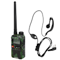 Miniatyrbild 8 av 8: Bärbar Walkie Talkies Set Handhållen LCD-display Walky Talky med Hörlurar 100‑240VGrön EU-kontakt 100‑240V