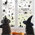 Miniatyrbilde 3 av 5: Edderkoppnett Flaggermus Veggklistremerker - Skummel Halloween Temafest Dekorasjon