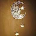 Miniatyrbilde 3 av 5: Nydelig Måne og Stjerne Fairy Light Pendel Hengende Aluminium Taklampe for Barnerom Stue