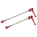 Miniatyrbillede 8 af 8: CANSUCC 2 stk Cykelhjulspyd Aluminiumslegering Quick Release Titanium Legering Stang til Mountainbikes Landevejscykler Rød