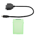 Miniatyrbilde 7 av 8: TypeC SATA-adapter 2,5 tommers USB 3.0 10G SSD HDD harddisk-kabel beskyttelsesboks (grønn)
