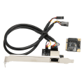 Pikkukuva 2 / 8: Mini PCI E Gigabit Ethernet -kortti 1000 Mbps Gold Pin Tehokas lämmönpoisto RJ45 LAN NIC-kortti Mini PCIE NIC PC:lle