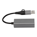 Miniatyrbillede 7 af 8: USB til Ethernet RJ45 Adapter Support 10 100 1000 Mbps Stabil Chip Sølvgrå USB C til RJ45 Adapter til Laptops PC