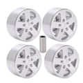 Miniatyrbilde 1 av 8: 4 stk 2,2 tommers metallfelger med bremseskive for Axial SCX10 90046 1/10 RC-bil