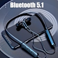 Pikkukuva 3 / 8: Bluetooth 5.1 -kuulokkeet, kaulanauha, vedenpitävät, kannettavat urheilukuulokkeet