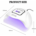 Miniatyrbillede 5 af 5: 120W UV LED Neglelampe, Professionel Negletørrer Gel Polish Lampe med 4 Timerindstillinger, Auto Sensor LED Gel Negletørrer, LCD Display, -