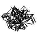 Miniatyrbillede 5 af 8: 100 stk trekantede papirclips Holdbar metal rustfast trekantet design Søde papirclips til memodokumenter papirer