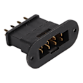 Miniatyrbilde 7 av 8: 10 stk 13.050 10 stk 13.051 MPX svart åttekantet plugg rent kobber Gullbelagt sprøytestøping Modell Batteriplugg