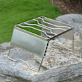 Miniatyrbillede 5 af 8: Justerbar Lejr Bål Grill 20kg Belastning Bærende Rust Forebyggelse Rustfrit Stål Lejr Bål Grill
