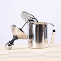 Miniatyrbillede 4 af 5: Dobbeltlags mælkeskummer i rustfrit stål, kaffeskumningspumpe (800 ml) Zekai 400ML