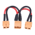 Pikkukuva 3 / 6: XT60 rinnakkaisakun liitinsovitin 14AWG kaapeli RC Lipo 1 uros - 2 naaras 1 Male to 2 Female