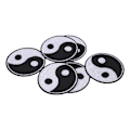 Miniatyrbillede 4 af 8: 6 stk. Yin Yang-patch Tai Chi-mønster DIY-tøjpatches Individualisering Bomulds-syninger Patches til skjortepakke Hat Tegnebog