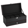 Miniatyrbillede 4 af 8: Dobbelt smykker Ur øreringe Ringe Armbånd Halskæde Box Organizer Opbevaring Case