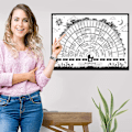 Miniatyrbild 7 av 8: Släktträdsdiagram Generation Genealogiaffisch Tomt, fyllbart släktträdsdiagram