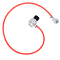 Miniatyrbild 2 av 8: CO2 Mini Gas Regulator 5/16in Gas Line Assembly Quick Connector Tryckmätare
