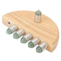 Miniatyrbilde 3 av 8: Jadestone Gua Sha Kam Halvmåne Justerbar Lengde Avtakbar Multifunksjonell Meridian Massasje Kam for hele kroppen
